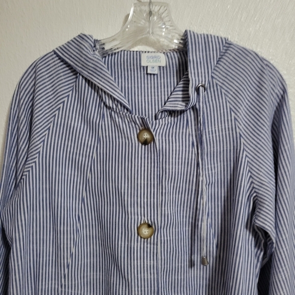 Sigrid Olsen size medium linen blend jacket/hoodie - Picture 5 of 12